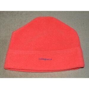 Patagonia Synchilla Unisex Medium Beanie Hat Fleece Copper Orange Made USA